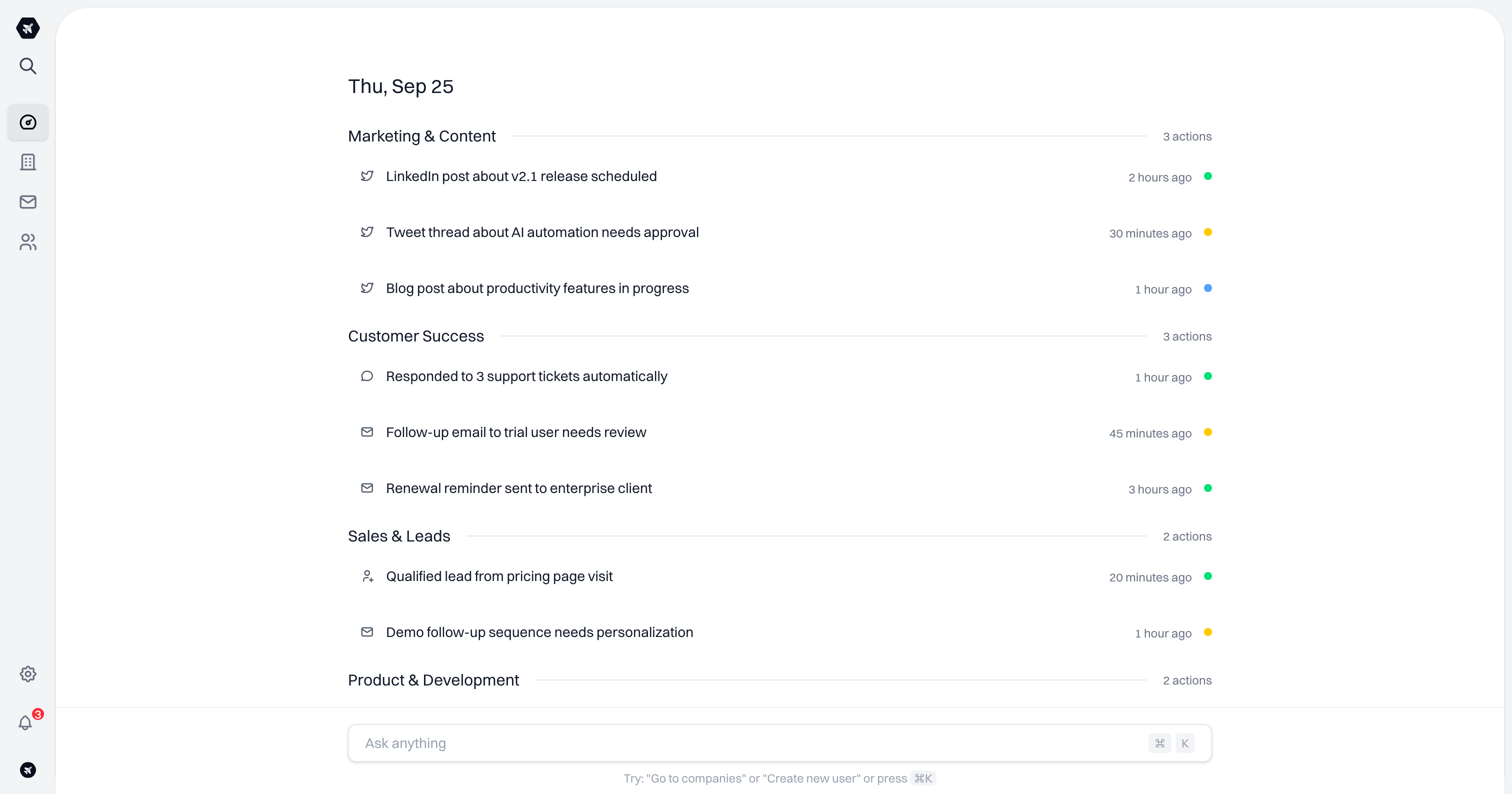 CompanyPilot Admin application screenshot